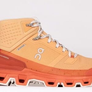 On Running Cloudrock Waterproof Mid-Top Trail Shoe - Orange/Coral